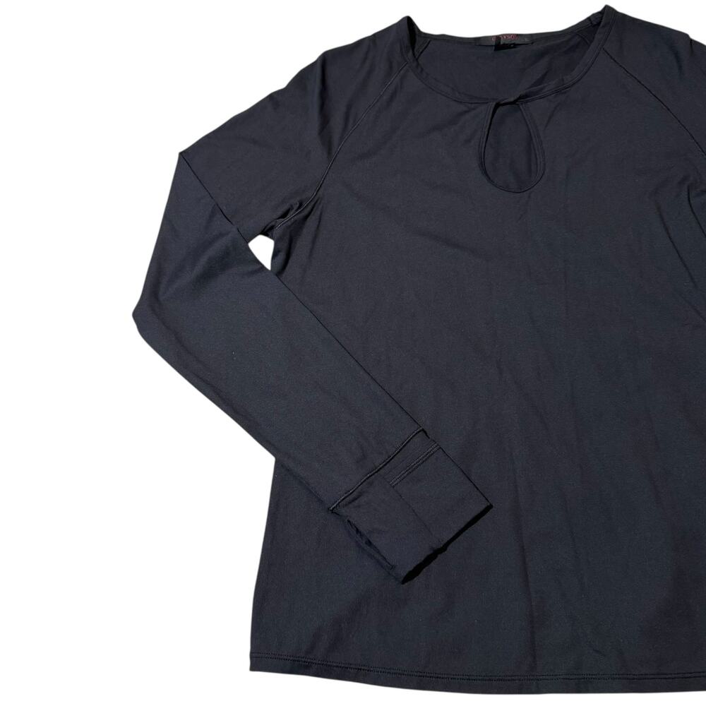 Greyson Tulia Top Long Sleeve Performance Stretch Thumbholes Keyhole Neck XL